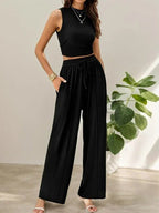Casual Women's Two-Piece Set with High Comfort and Wide Cut