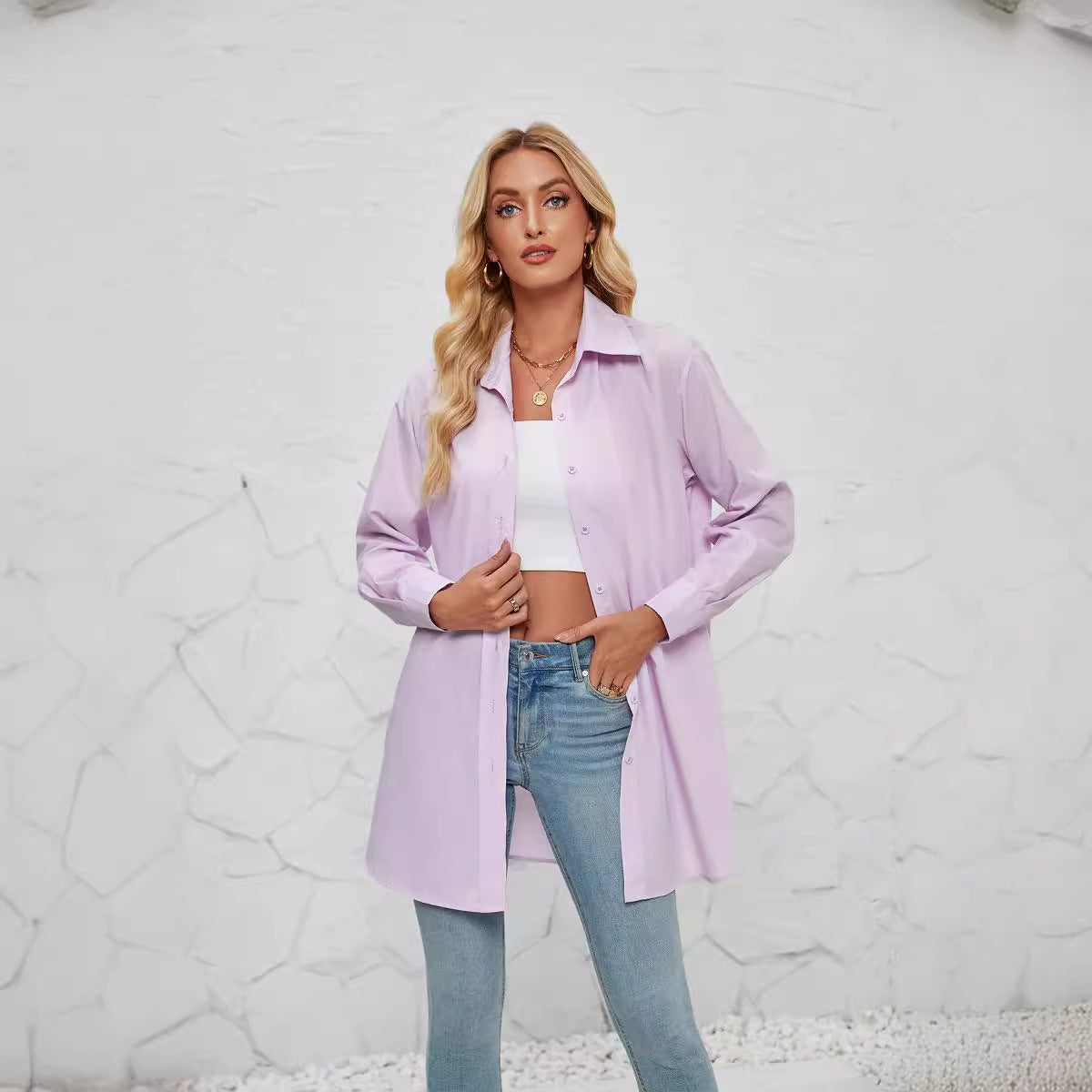 Women's Casual Lightweight Shirt Blouse