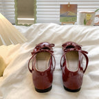 Women's Ballet Flats with Decorative Bows and Comfortable Footbed