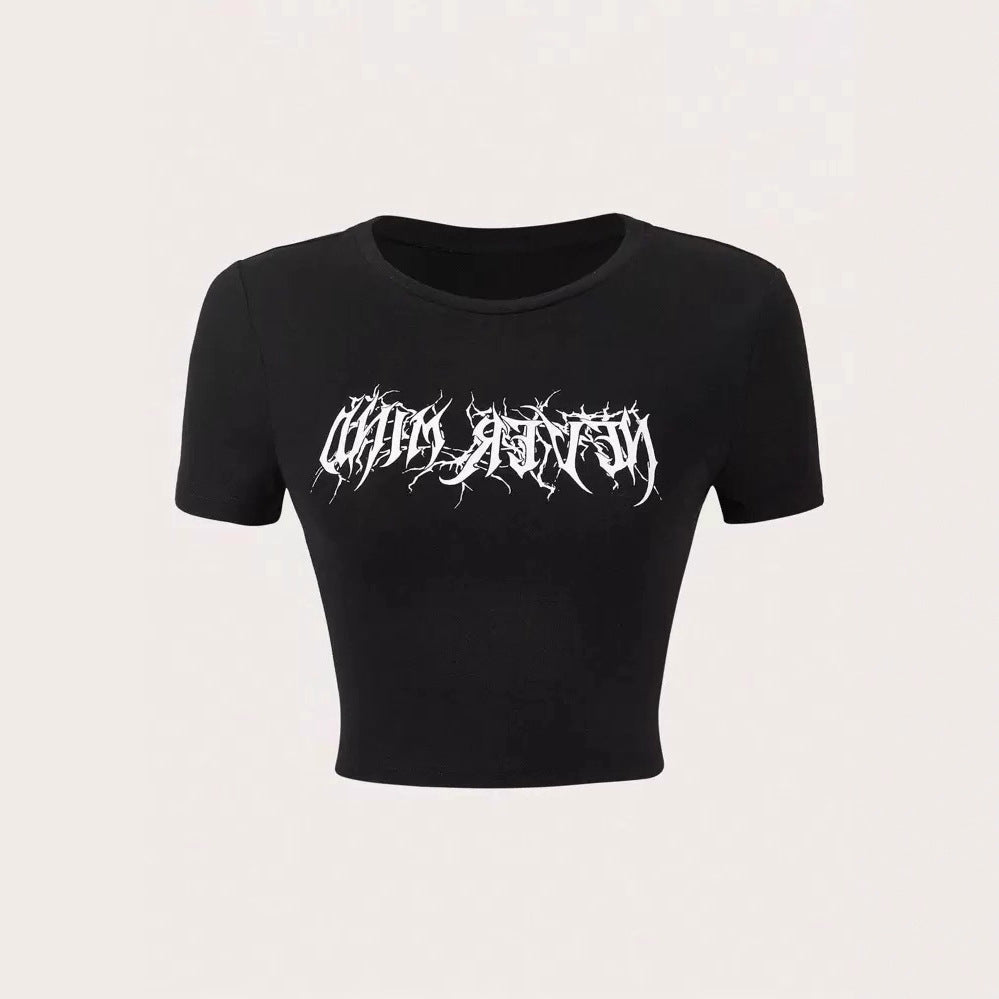 Women's Crop Sweater with Statement Print
