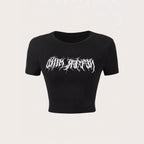 Women's Crop Sweater with Statement Print