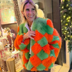 Women's Plus Size Faux Fur Coat
