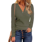 Women's Long Sleeve Shirt with Button Details