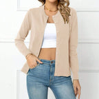 Elegant Knit Cardigan with Fine Buttons