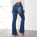Women's High-Waisted Flared Jeans with Modern Fit