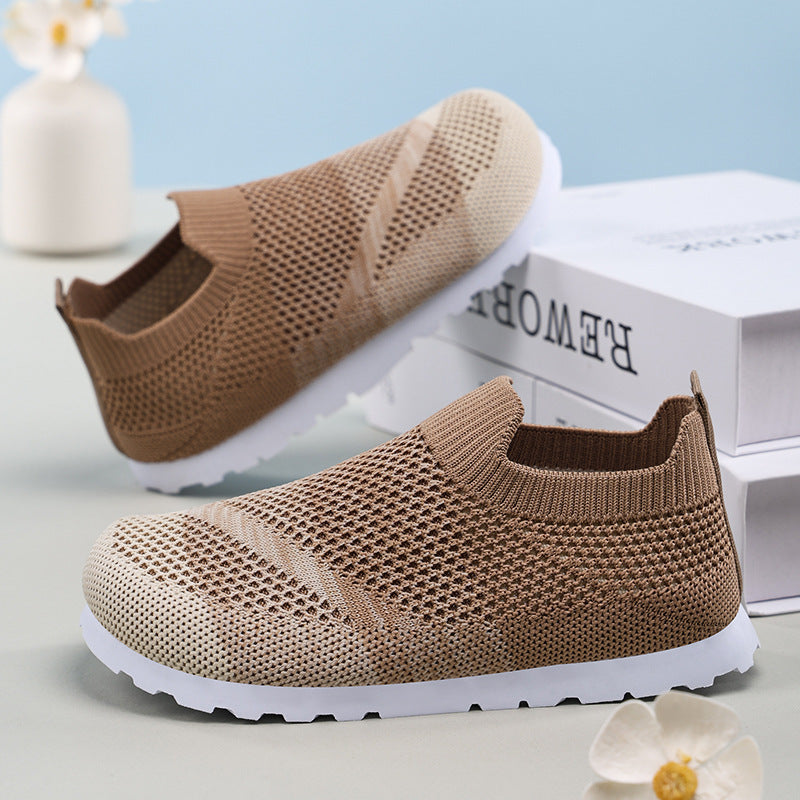 Women's Breathable Slip-On Sneakers with Elastic Upper