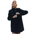 Elegant Duffle Coat with Double-Breasted Button Placket and Luxurious Details