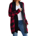Women's Patterned Open-Front Long-Sleeve Cardigan
