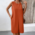 Women's Sleeveless Dress with Practical Side Pockets