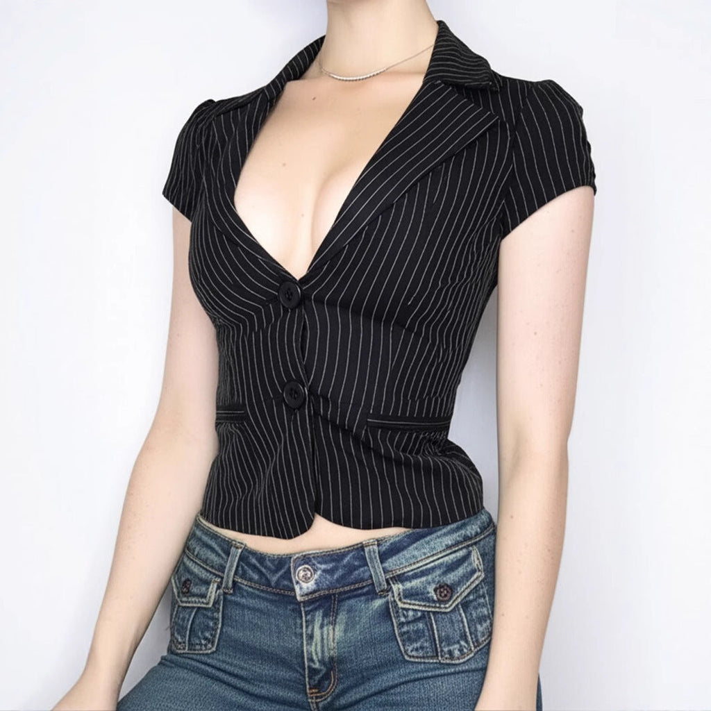 Women's Tailored Striped Blazer