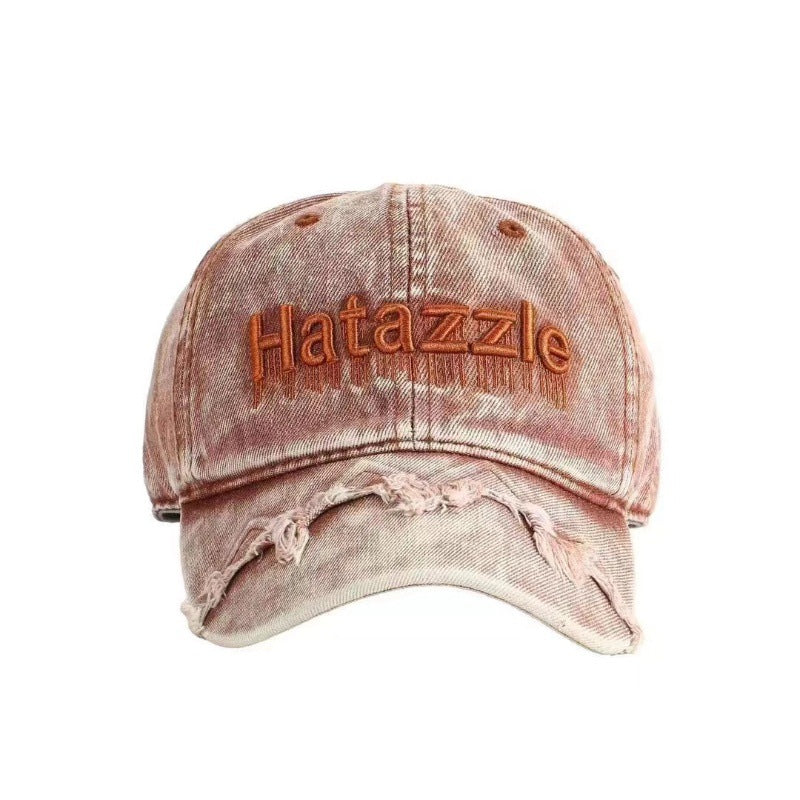 Men's Distressed Denim Baseball Cap