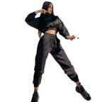 Women's Cropped Hoodie Loungewear Set