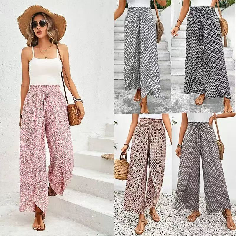 Women's Floral Maxi Skirt with Side Slit