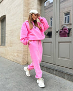 Women's Comfortable Fleece Hoodie and Jogging Pants Set
