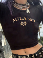 Women's Skull Print Crop T-Shirt