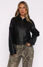 Women's Elegant Minimalist Cropped Jacket
