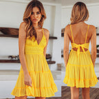 Women's Swim Dress with Refined Straps and Chic Cut