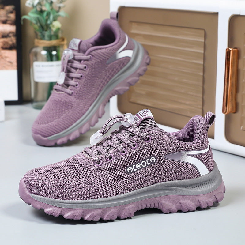 Women's Breathable Sneakers with Quick-Release Fastening
