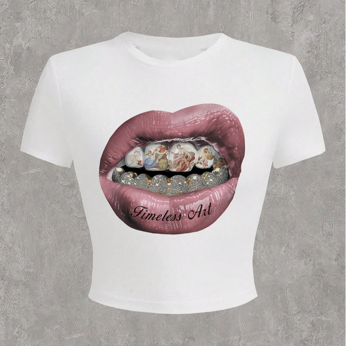 Women's Crop T-Shirt with Graphic Design