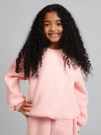 Casual Sweat Set with Voluminous Top and Comfortable Joggers