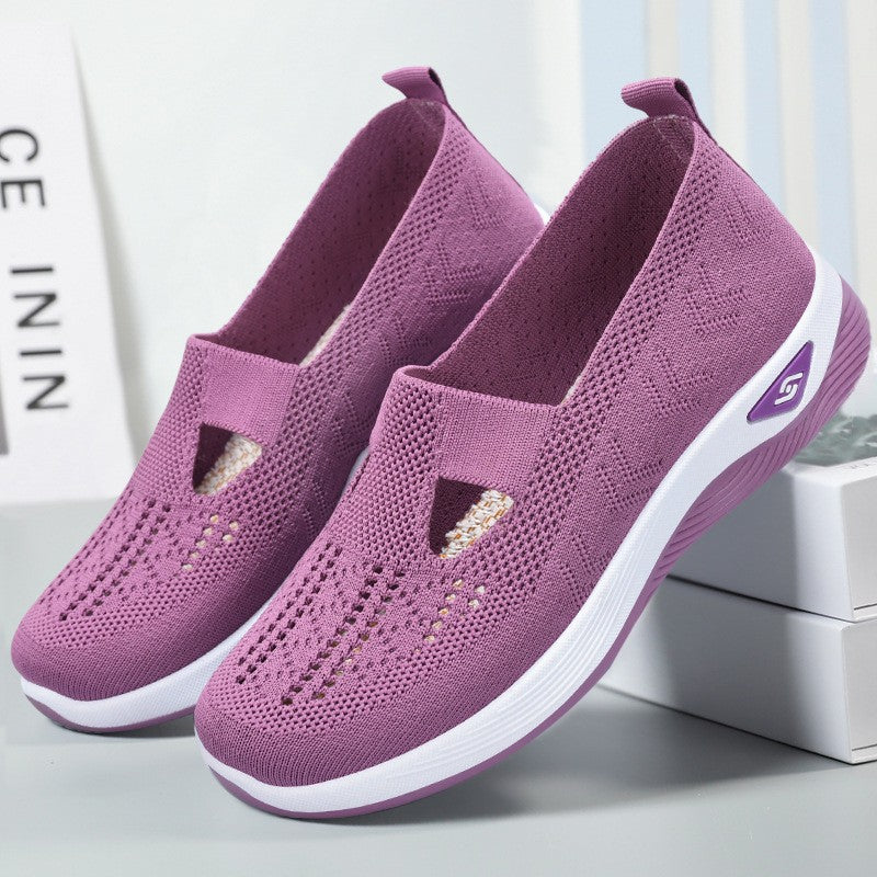 Women's Breathable Slip-On Sneakers with Elastic Design