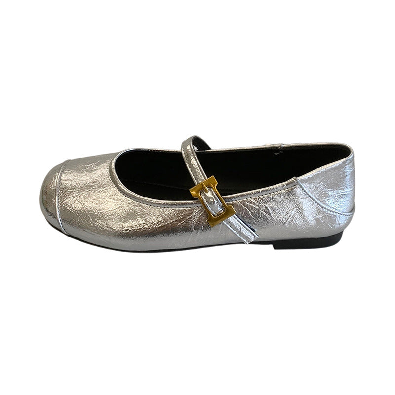 Women's Ballet Flats with Decorative Strap and Comfortable Footbed