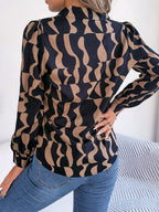 Women's Button-Down Shirt with Graphic Print