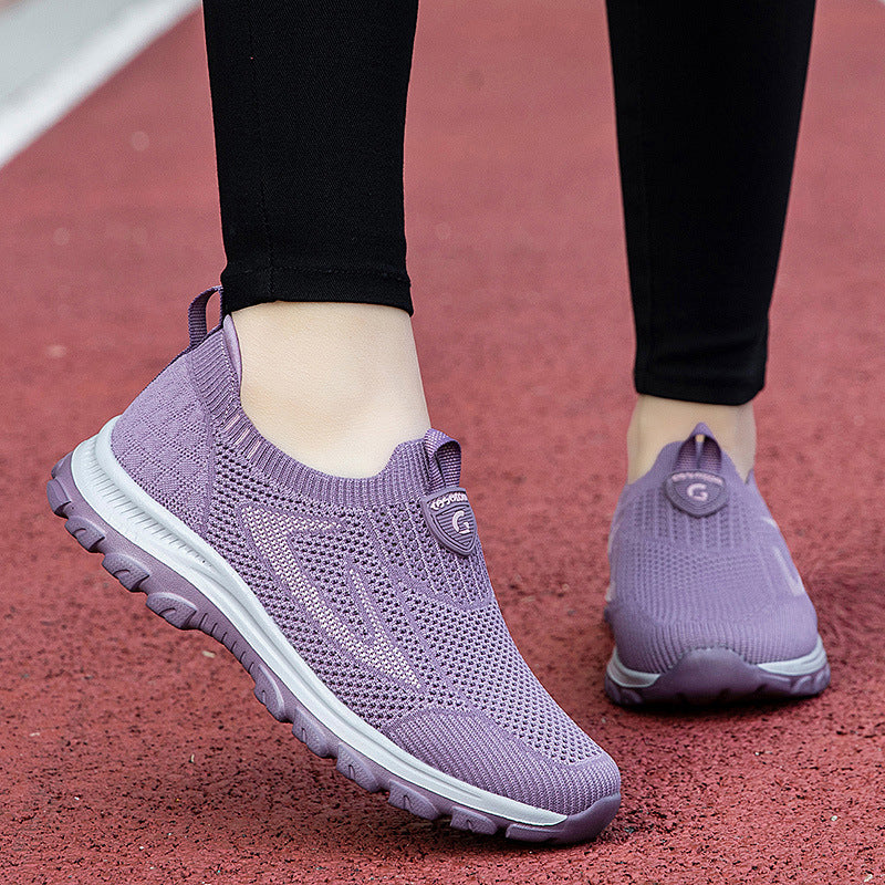 Women's Breathable Casual Sneakers with Knit Technology
