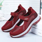 Women's Breathable Fitness Shoes with Practical Velcro Closure