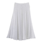 Women's Maxi Skirt with Elegant Polka Dot Pattern and Flowing Cut