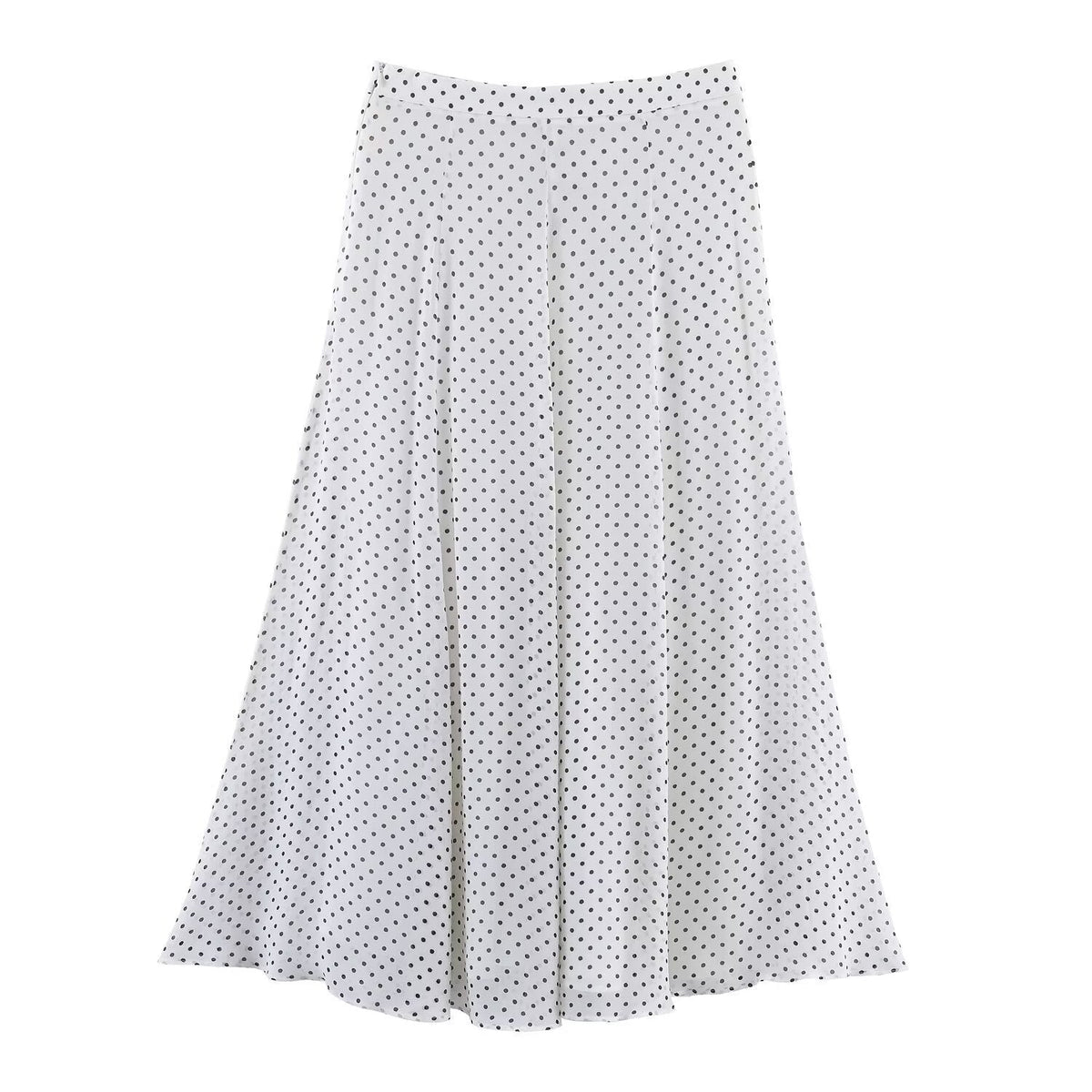 Women's Maxi Skirt with Elegant Polka Dot Pattern and Flowing Cut