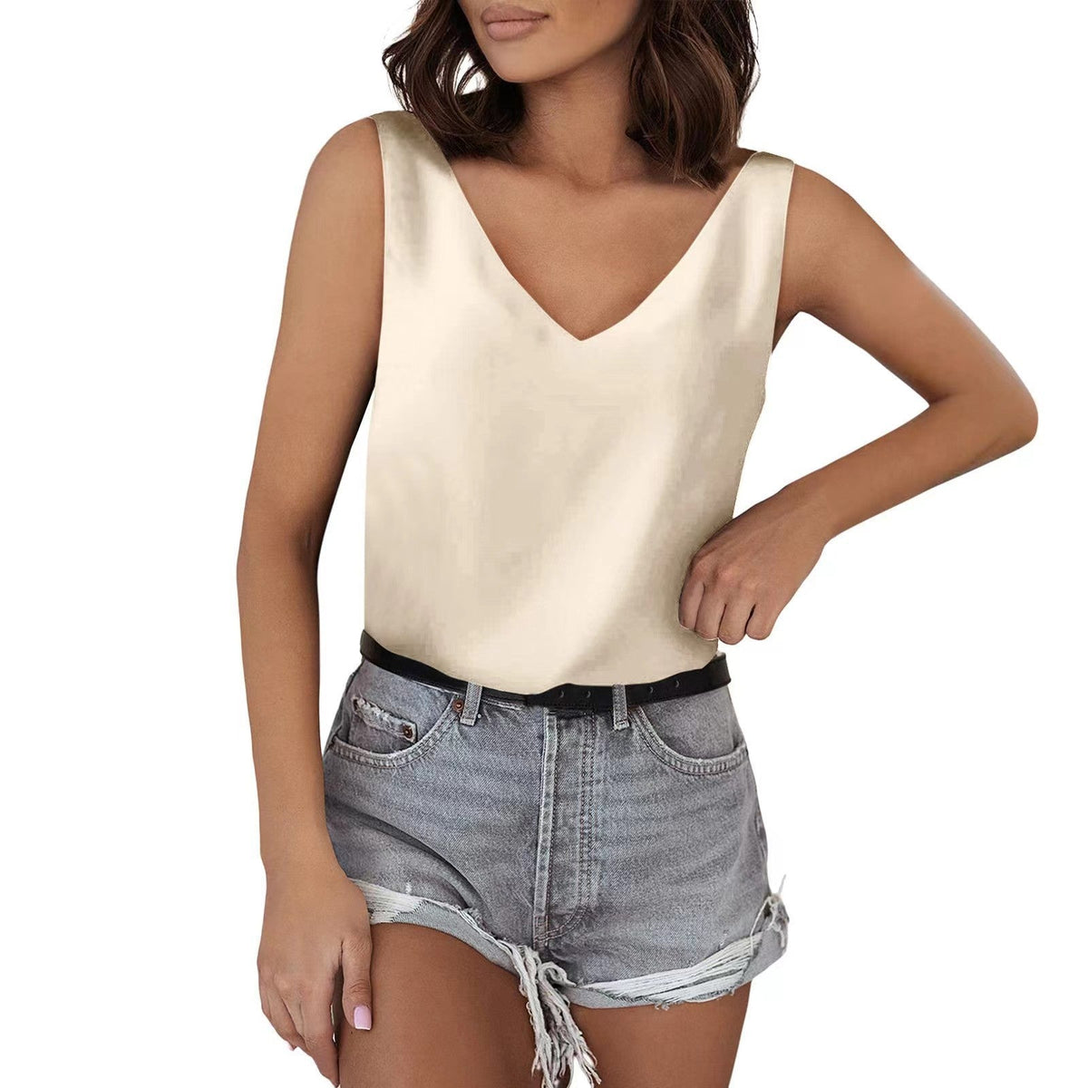 Women's Sleeveless V-Neck Top