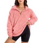 Women's Half-Zip Oversized Fleece Pullover