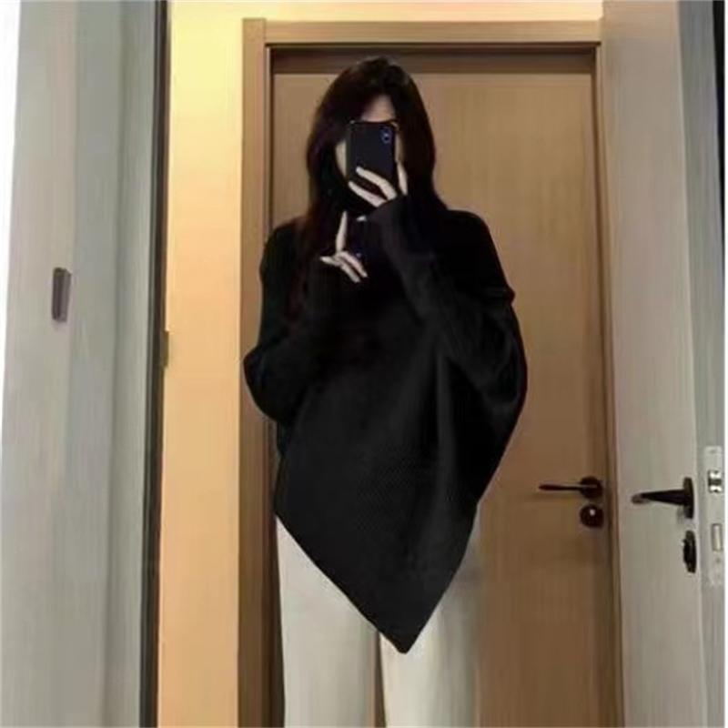 Women's Asymmetrical Knit Sweater in a Casual Oversized Design