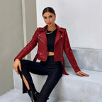 Women's Cropped Biker Jacket