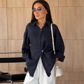 Women's Airy Shirt Blouse with Decorative Knot