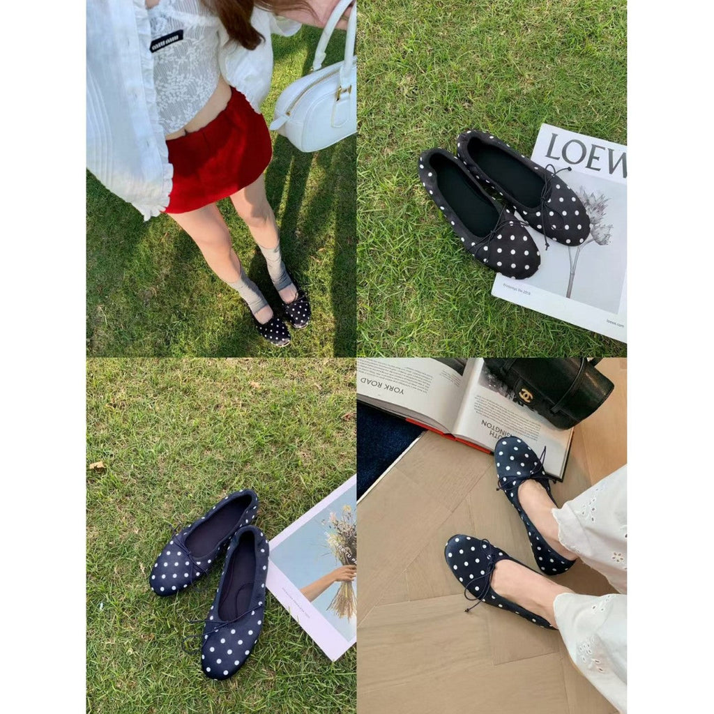 Women's Ballet Flats with Bow Detail