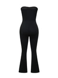 Women's Bustier Jumpsuit with Flared Legs