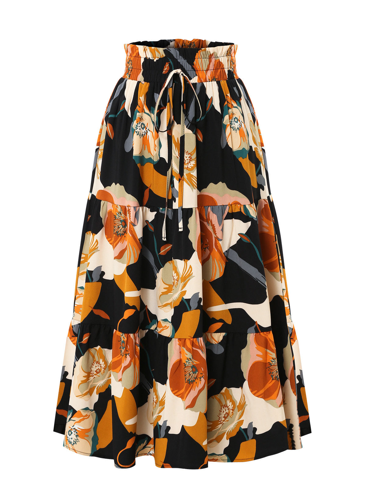 Women's Floral Midi Skirt
