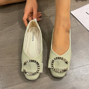 Women's Ballet Flats with Decorative Embellishments