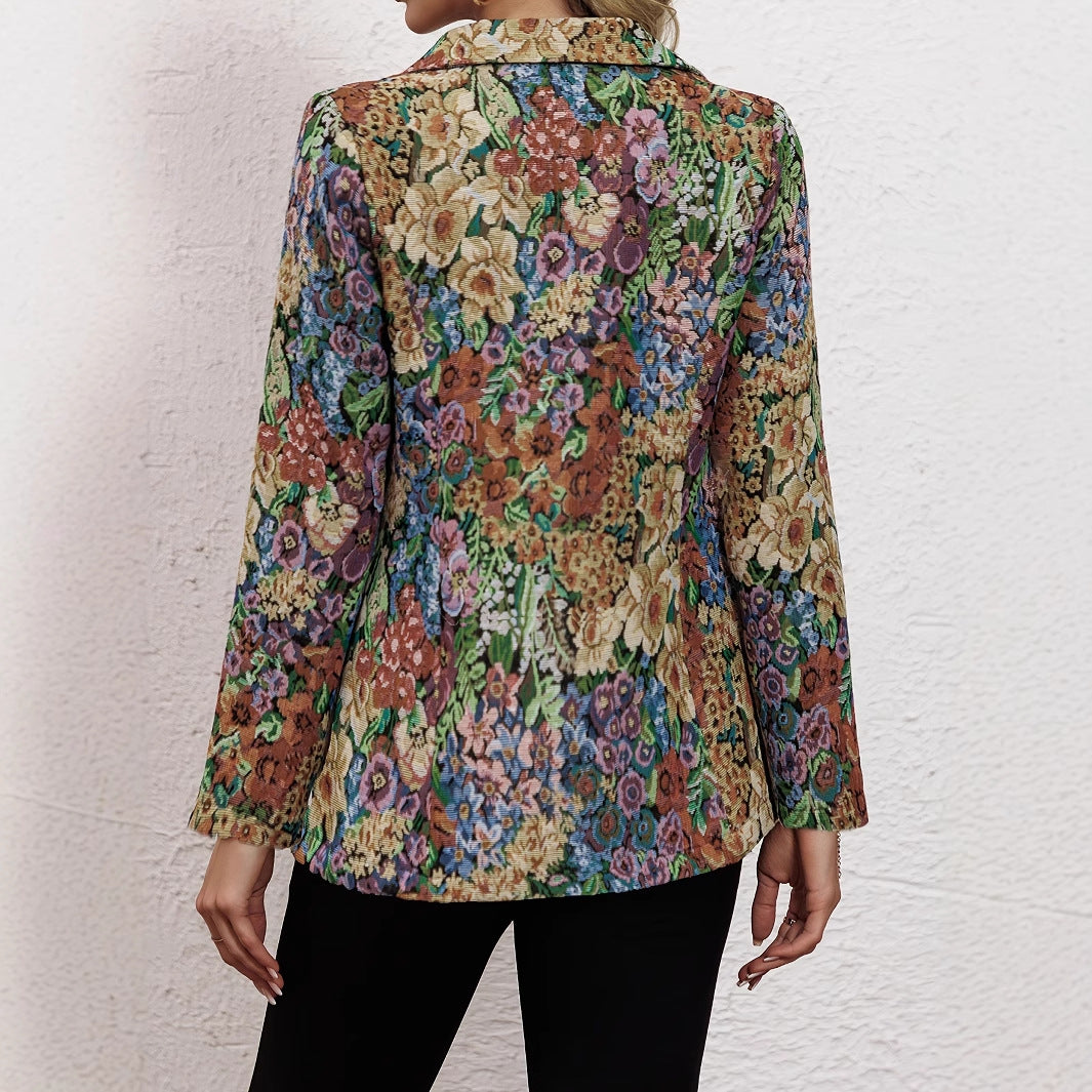 Women's Floral Blazer Jacket