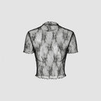 Women's Elegant V-Neck Jumpsuit with Sheer Blouse