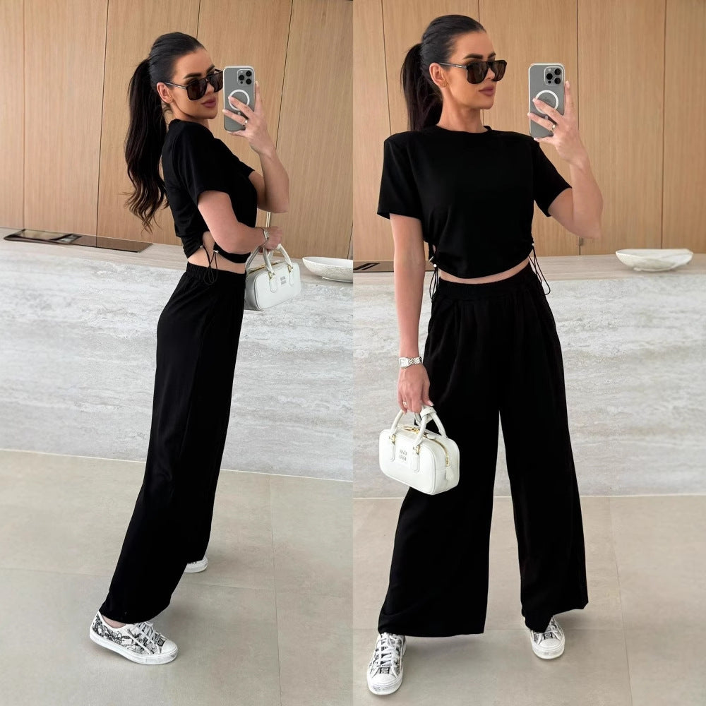Casual Crop Top and Jogger Set