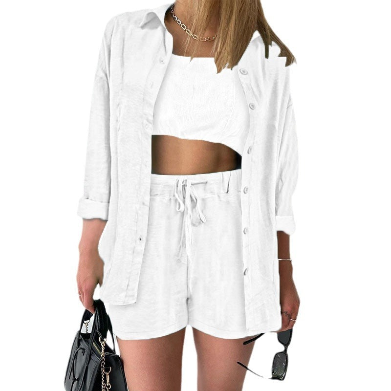 Women's Casual Two-Piece Linen Set