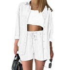 Women's Casual Two-Piece Linen Set