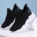 Women's Breathable Fitness Sneakers with Flexible Knit Upper and Non-Slip Sole