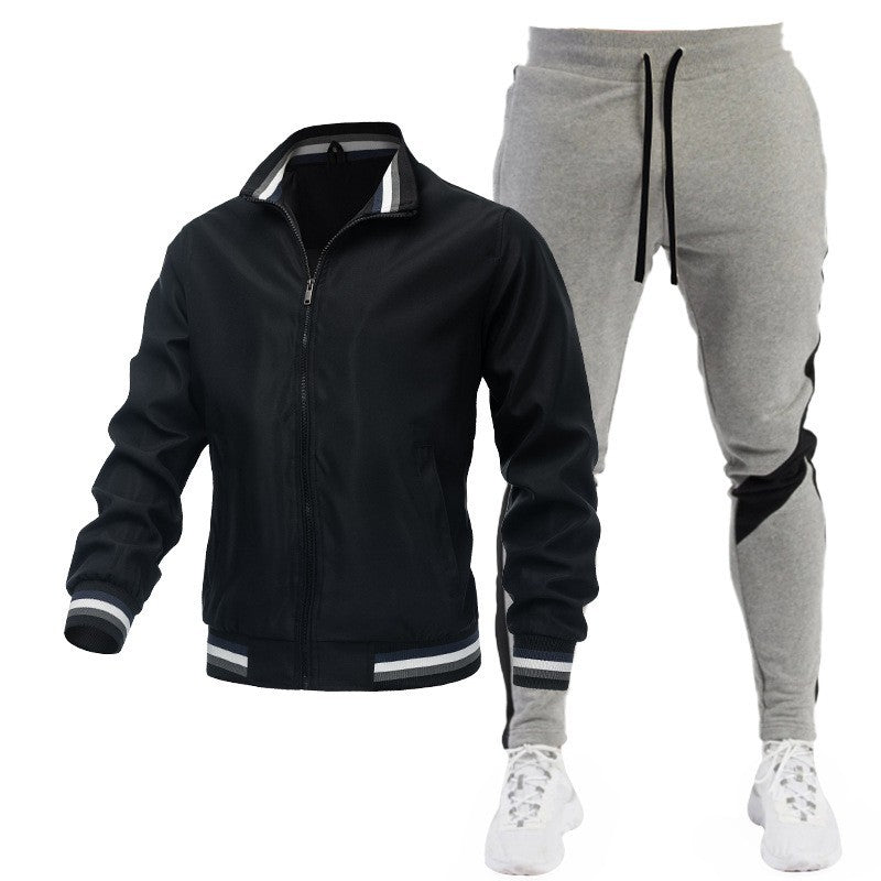 Men's Sporty Track Jacket and Jogging Pants Set