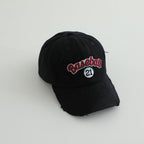 Men's Distressed Cotton Baseball Cap