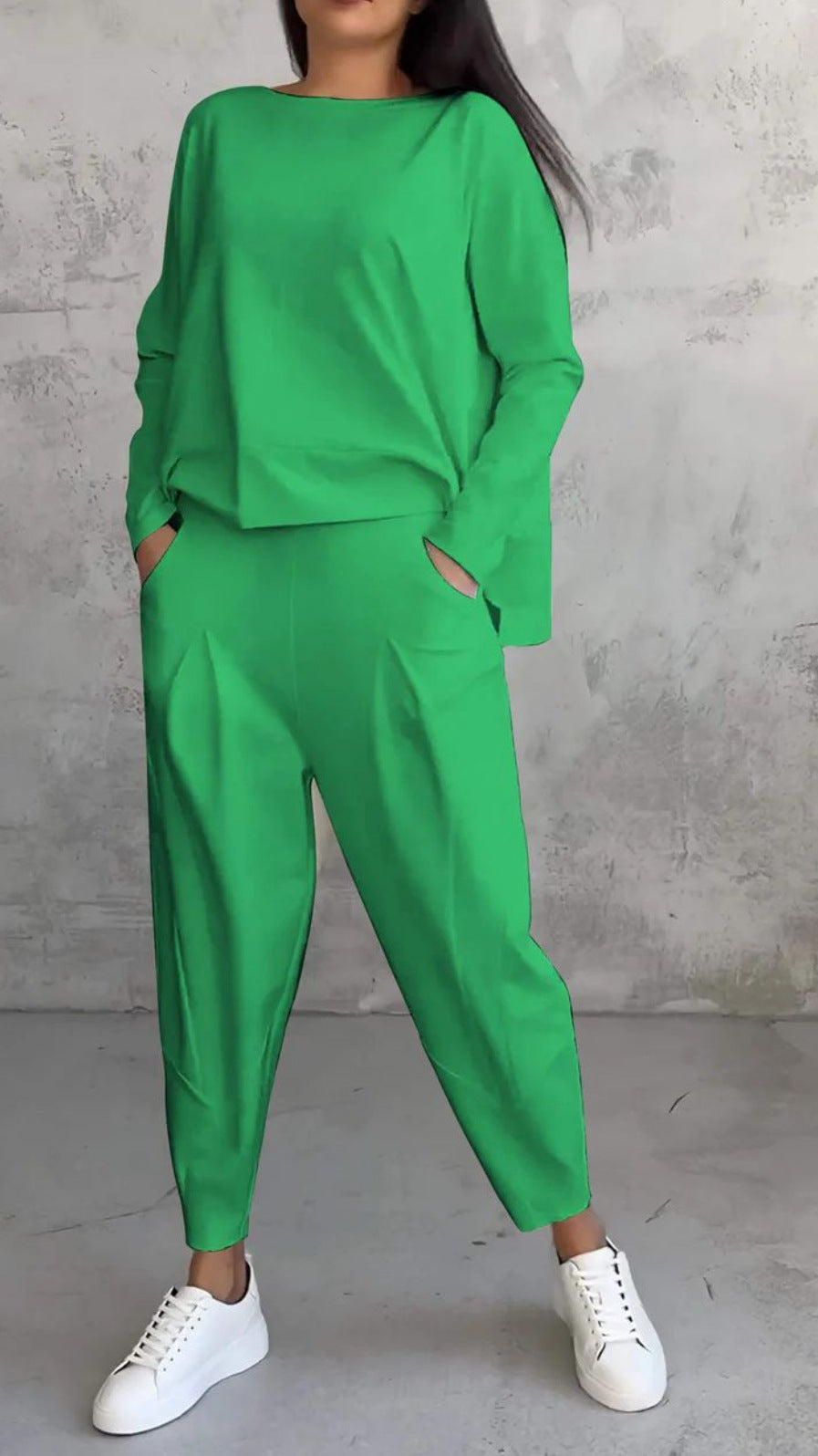 Women's Comfortable and Casual Two-Piece Set with Wide Cut