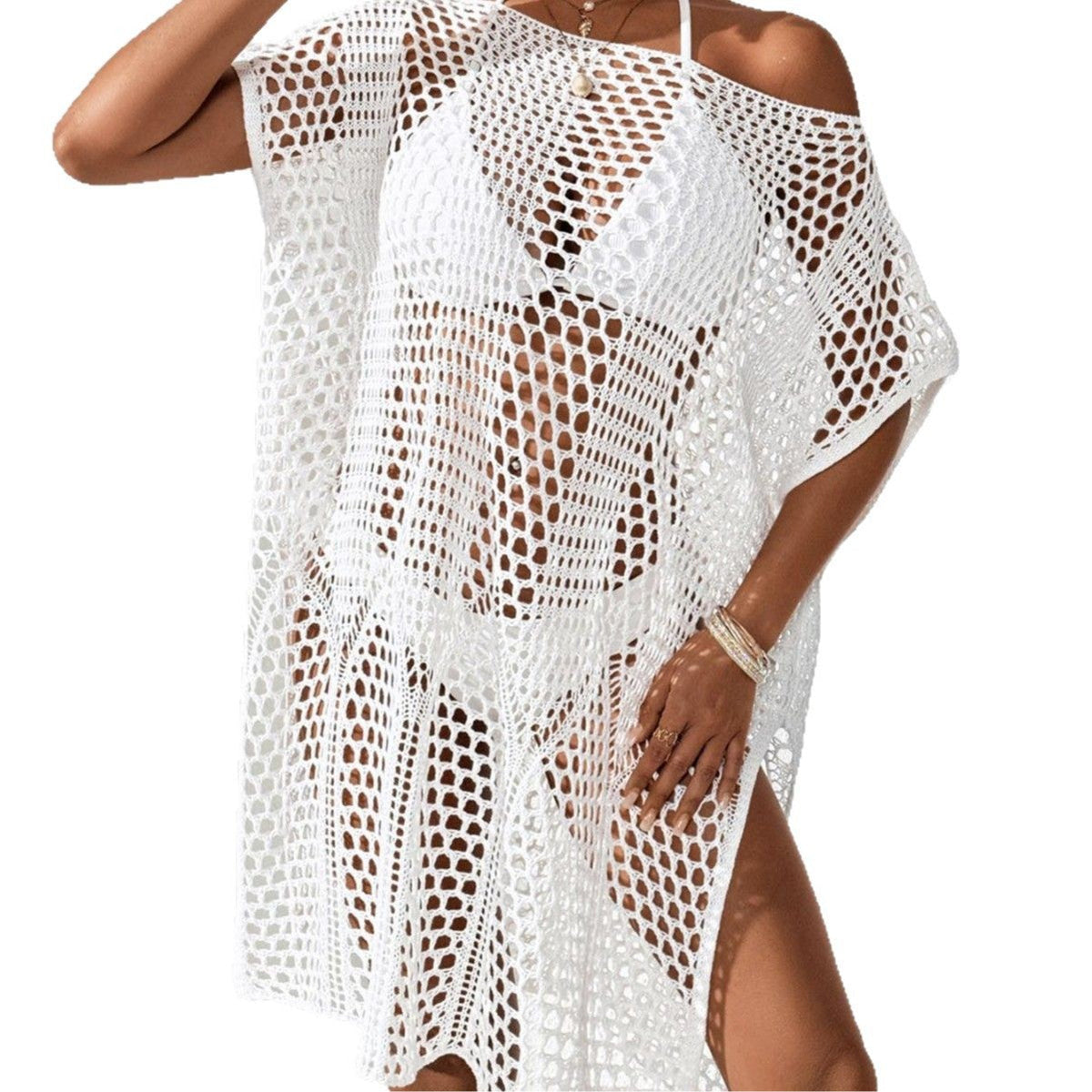 Women's Elegant Crochet Beach Cover-Up